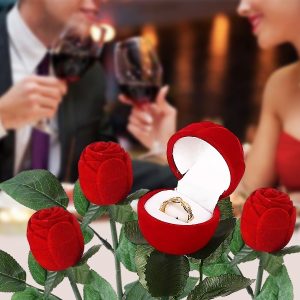 1 gab. samta rožu ziedu gredzenu kastīte | ROSABOX