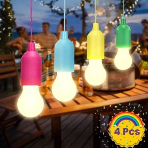 Svinīgas piekarināmas spuldzītes ar akumulatoru (4 gab.) | HALOGLO